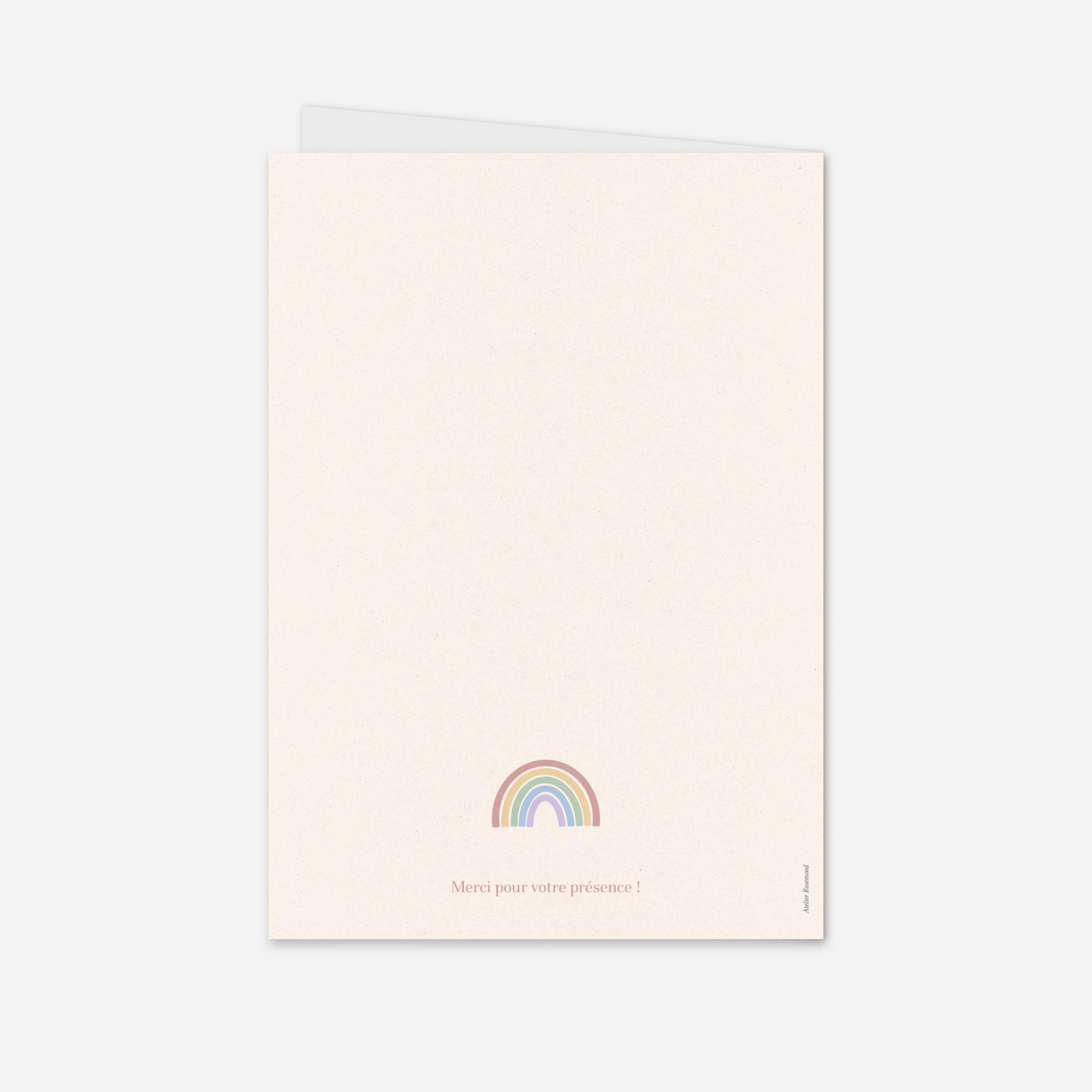 Livret de messe baptême Arc-en-ciel pastel