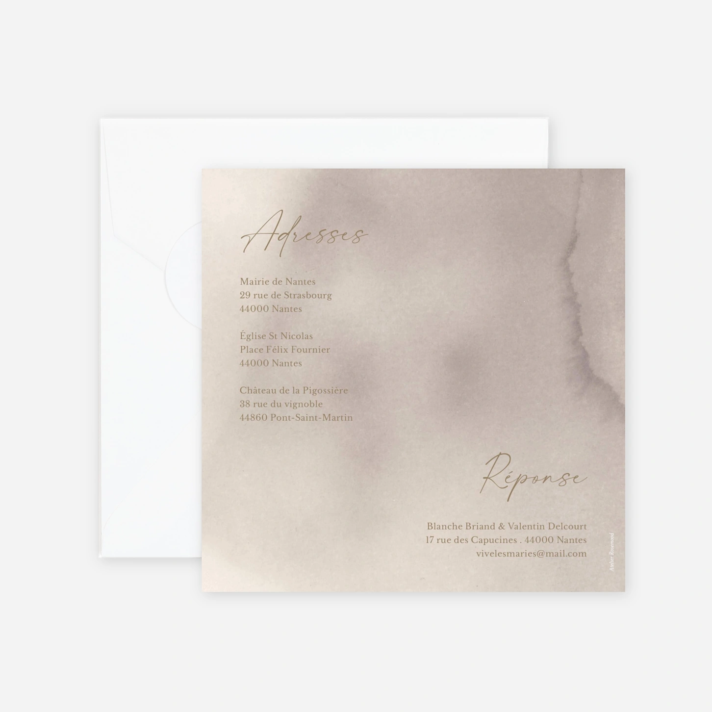Faire-part mariage Amour en Typo