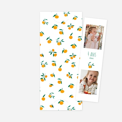 invitation anniversaire enfant Agrumes crayonnées II
