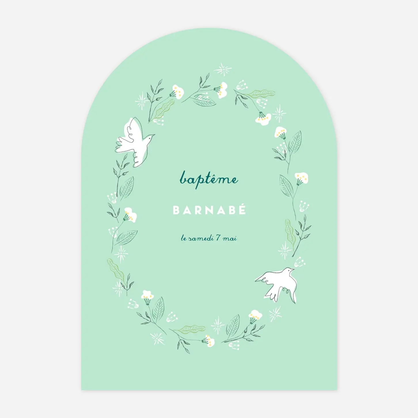 Faire-part baptême Allégresse