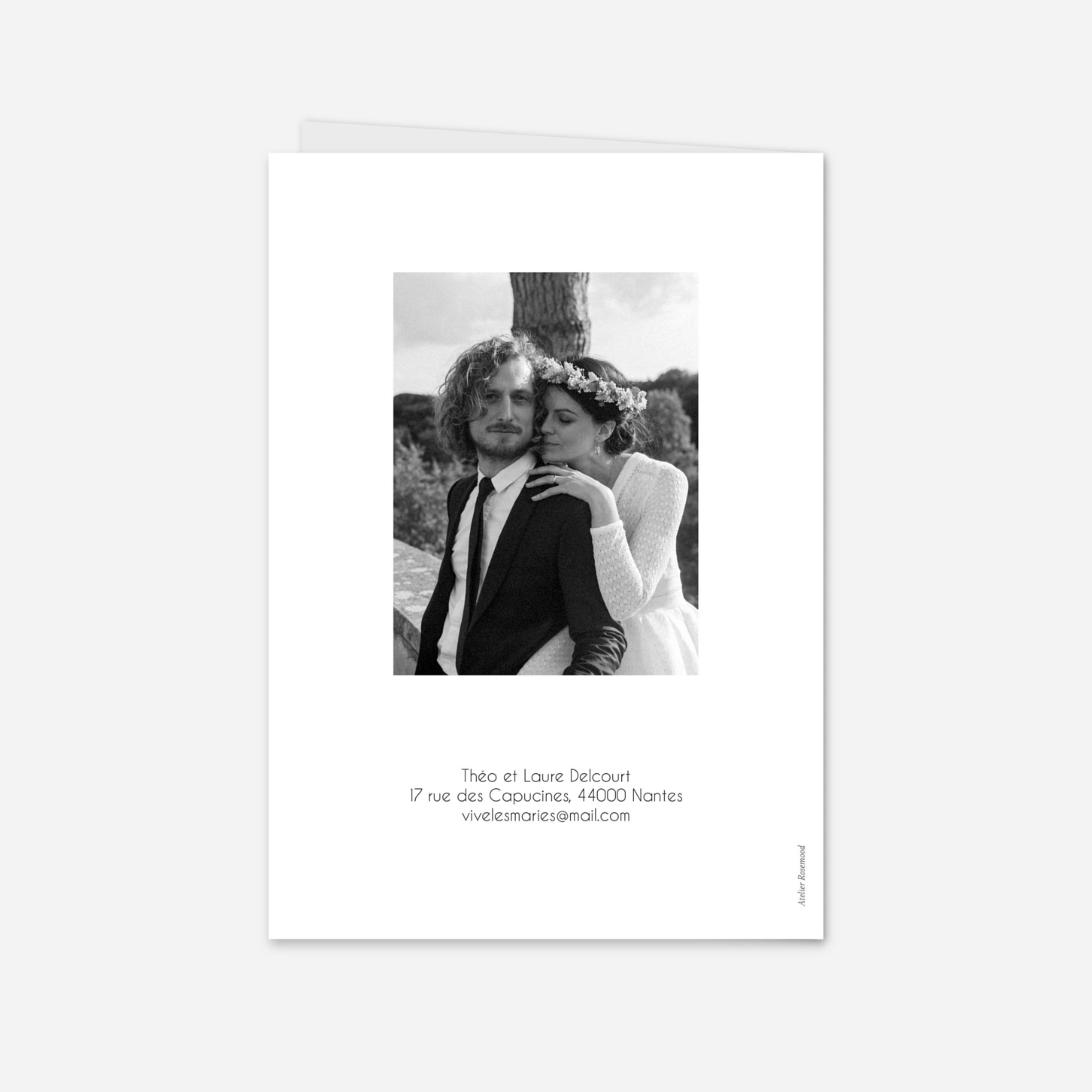Carte de remerciements Amoureuse