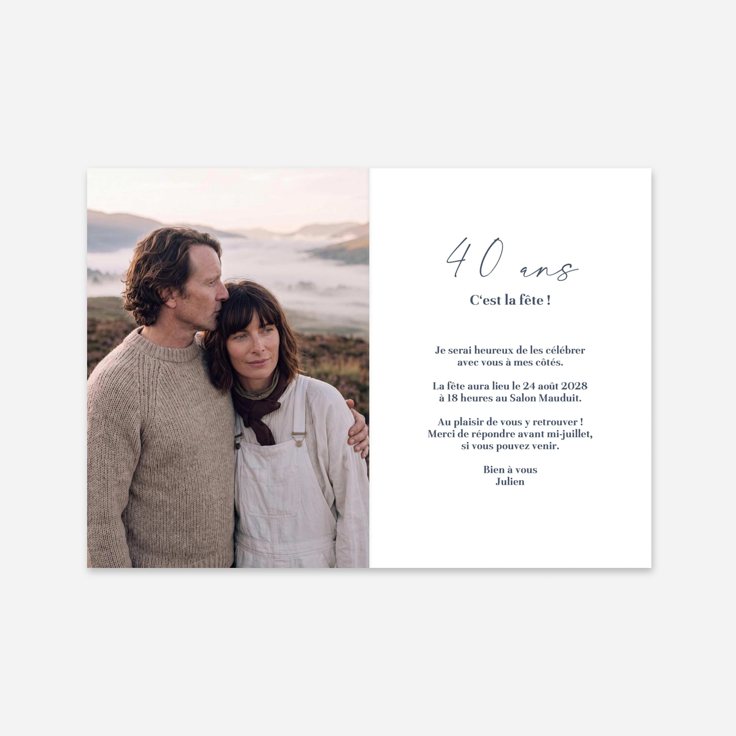 invitation anniversaire Année précieuse