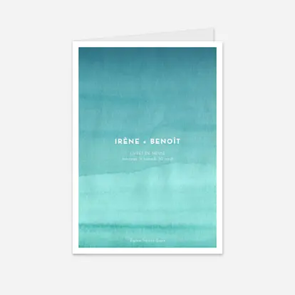 Livret de messe mariage Aquarelle