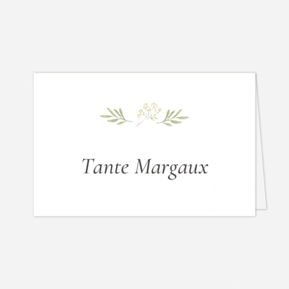 Marque-place mariage Aquarelle végétale