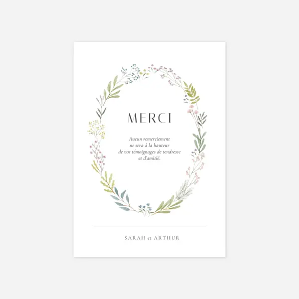 Aquarelle végétale en couronne