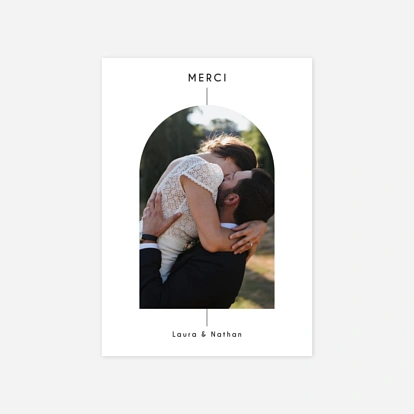 Carte de remerciements Arche graphique
