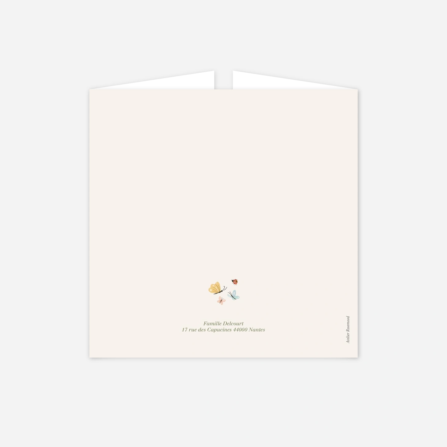 Faire-part baptême Baptême au jardin