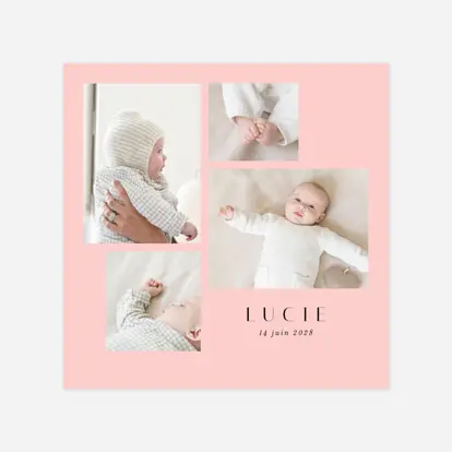 Faire-part naissance Barbe à papa