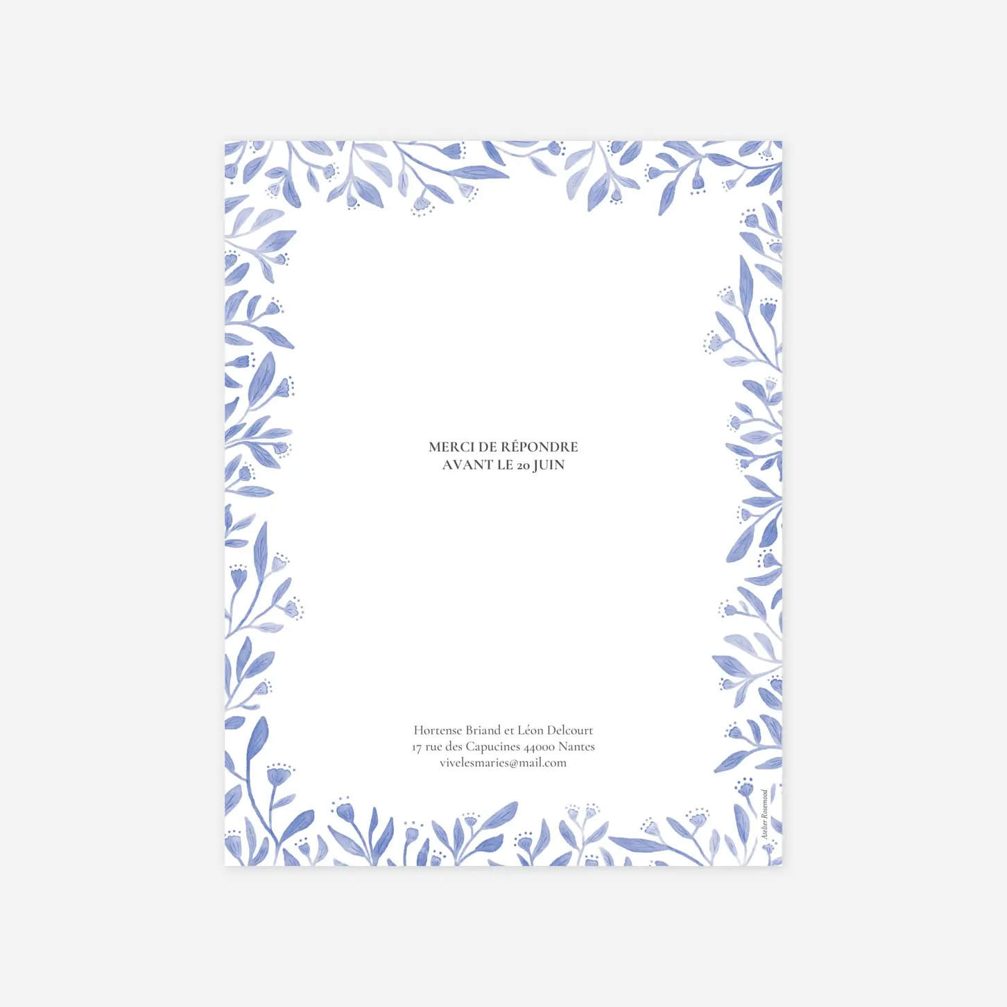 Faire-part mariage Brise d'été