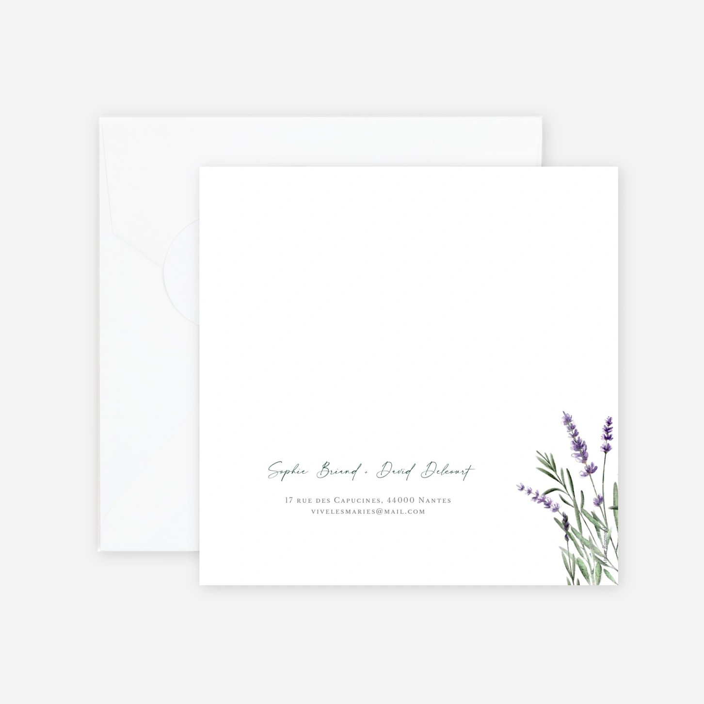 Faire-part mariage Tendre Provence