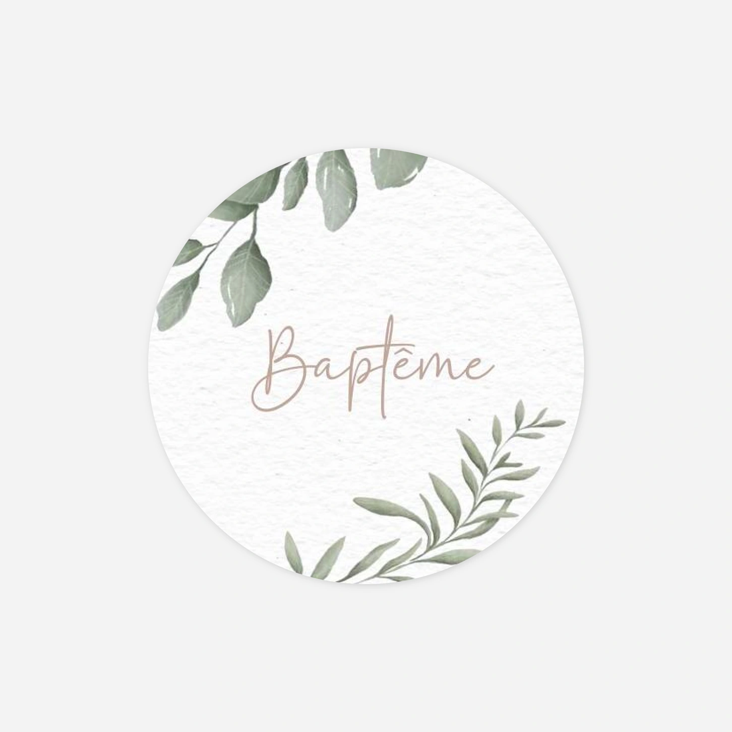 Stickers pour enveloppes baptême Doux printemps