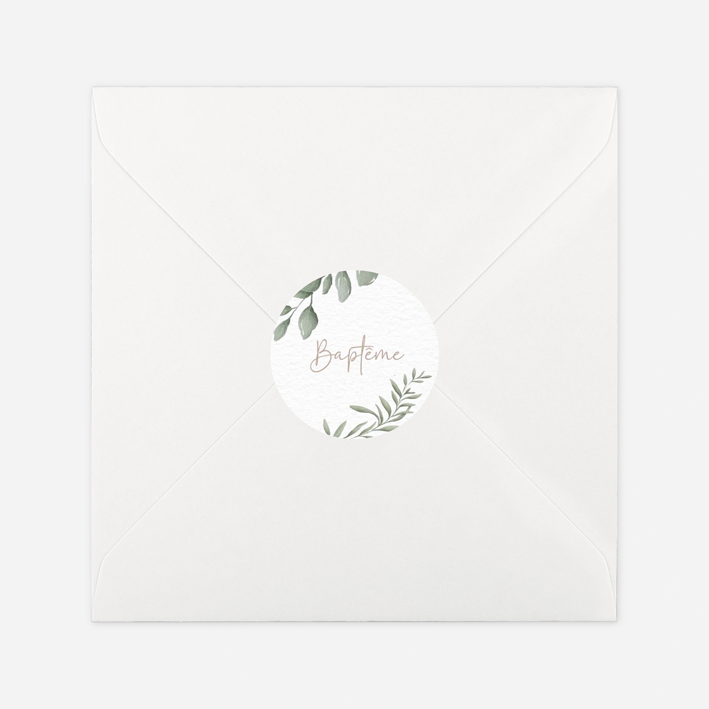 Stickers pour enveloppes baptême Doux printemps