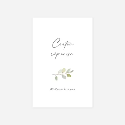 Carton réponse Brins d'eucalyptus