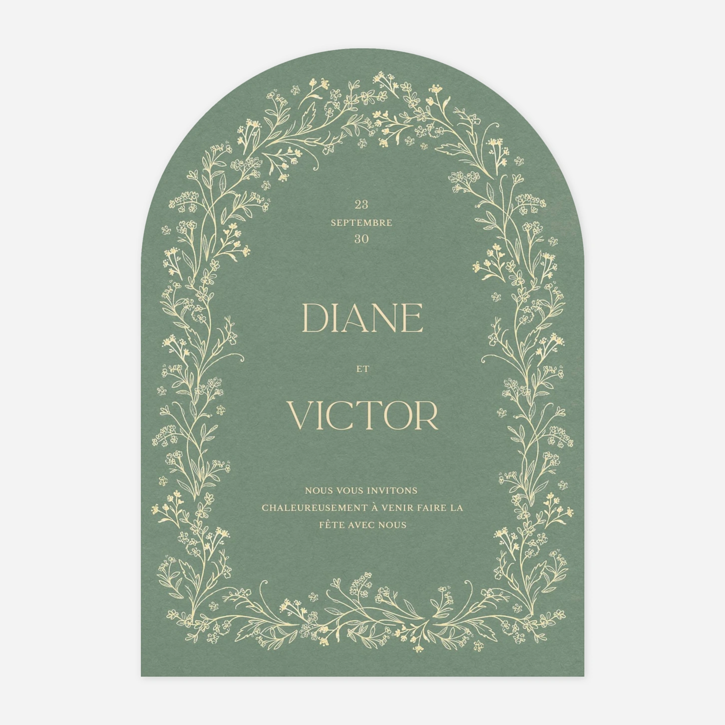 Faire-part mariage Branche fleurie