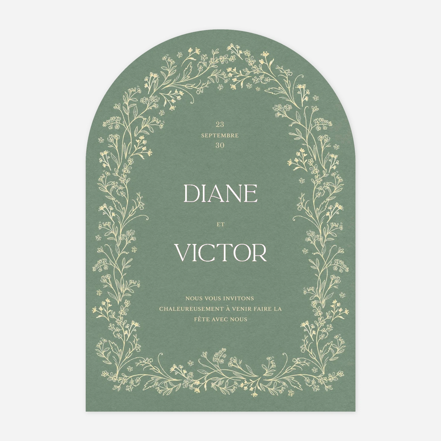 Faire-part mariage Branche fleurie