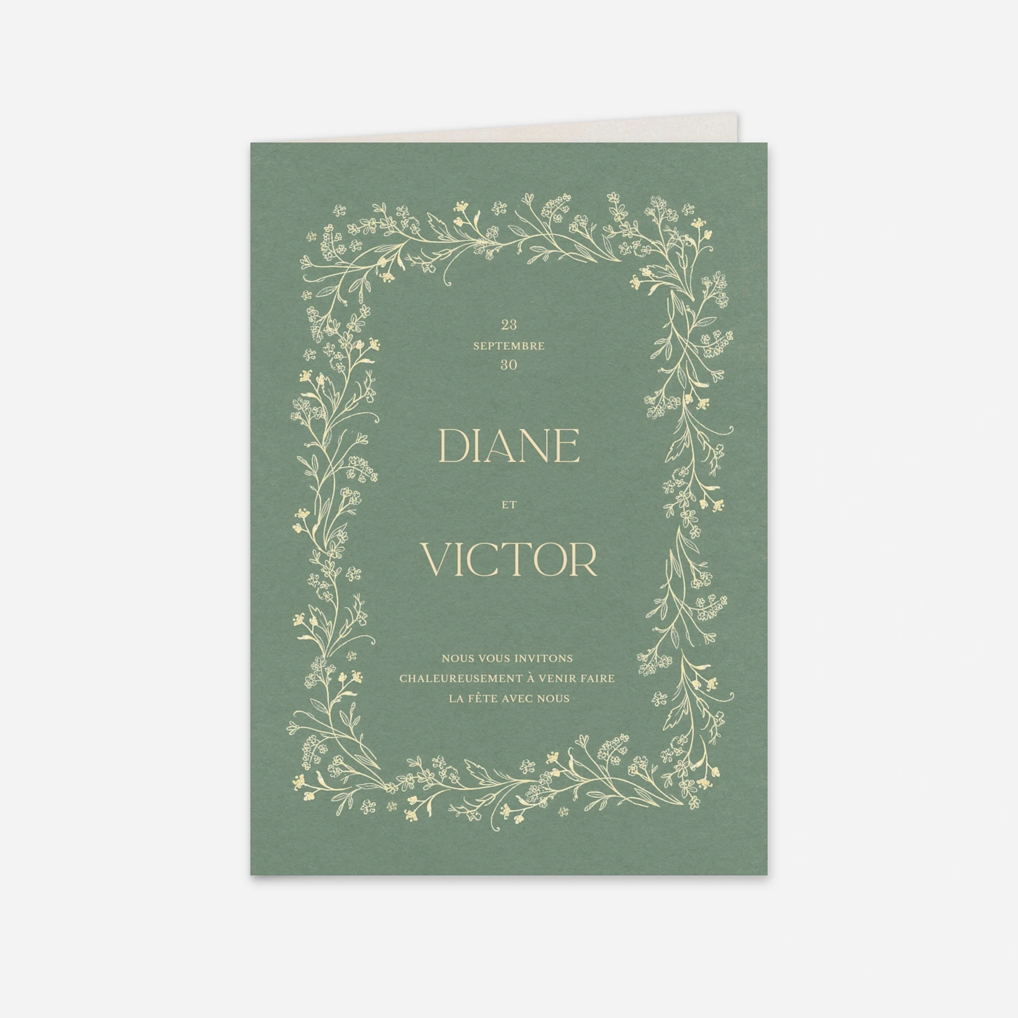Faire-part mariage Branche fleurie