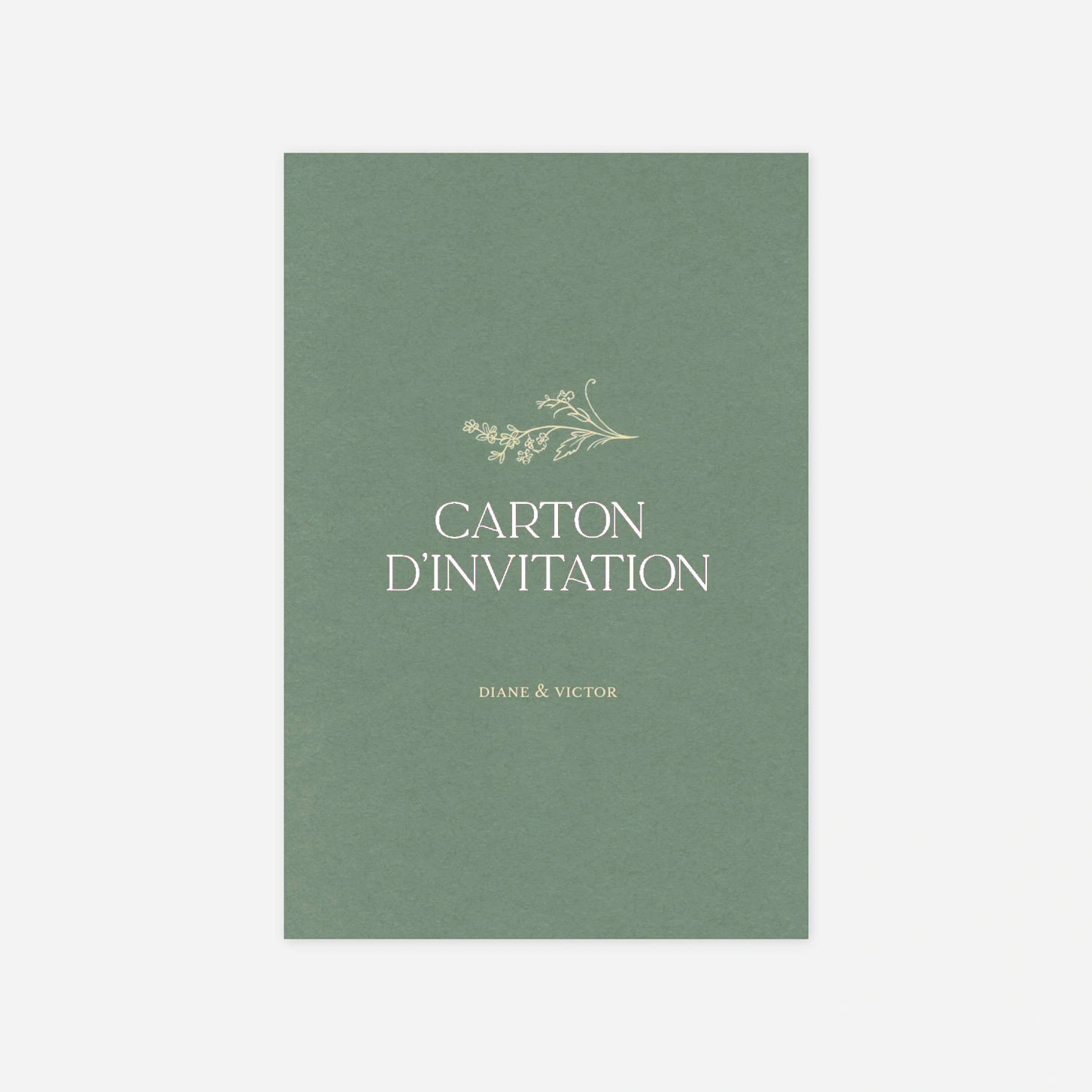 Carton d'invitation Branche fleurie