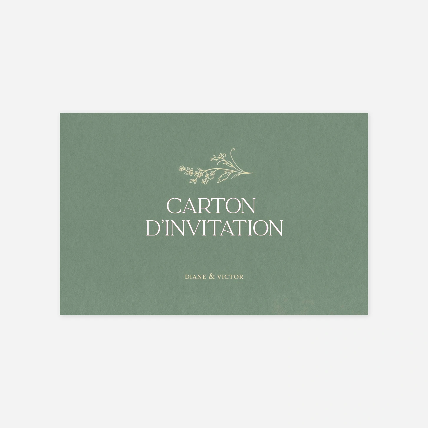 Carton d'invitation Branche fleurie