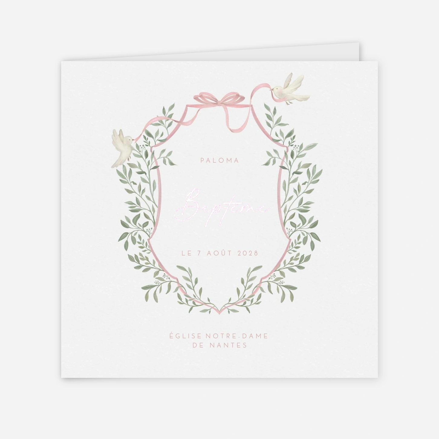 Faire-part baptême Blason céleste