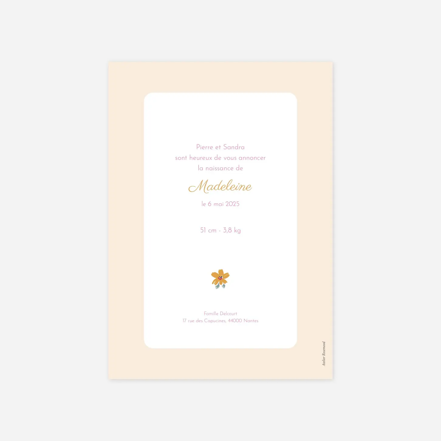 Faire-part naissance Bloom