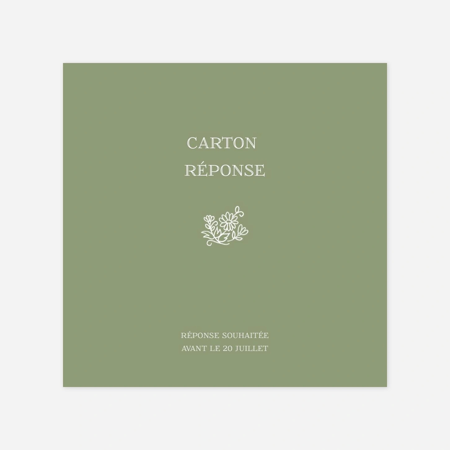 Carton réponse Blason