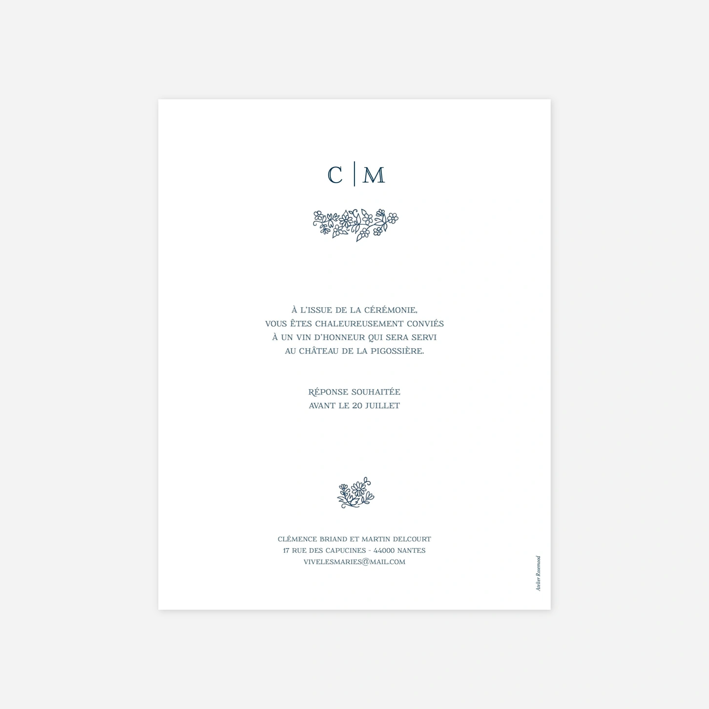 Faire-part mariage Blason