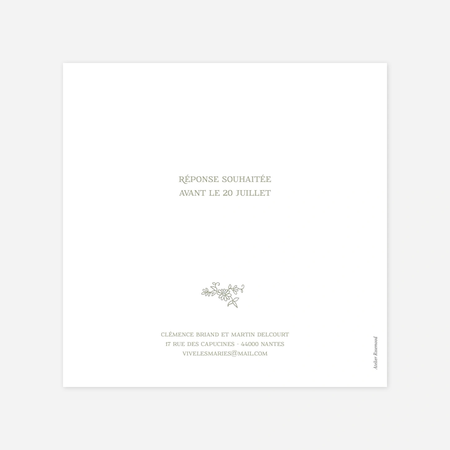 Carton d'invitation Blason