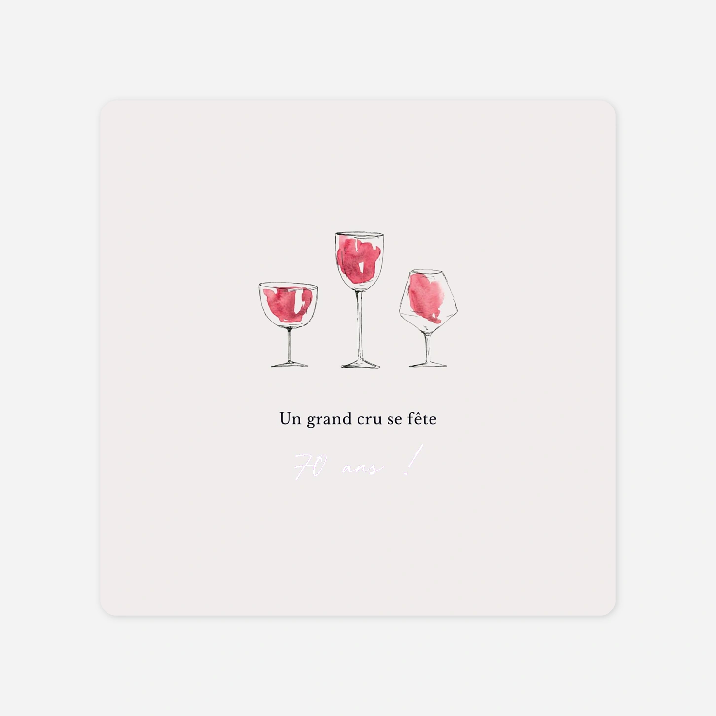 invitation anniversaire Millésime