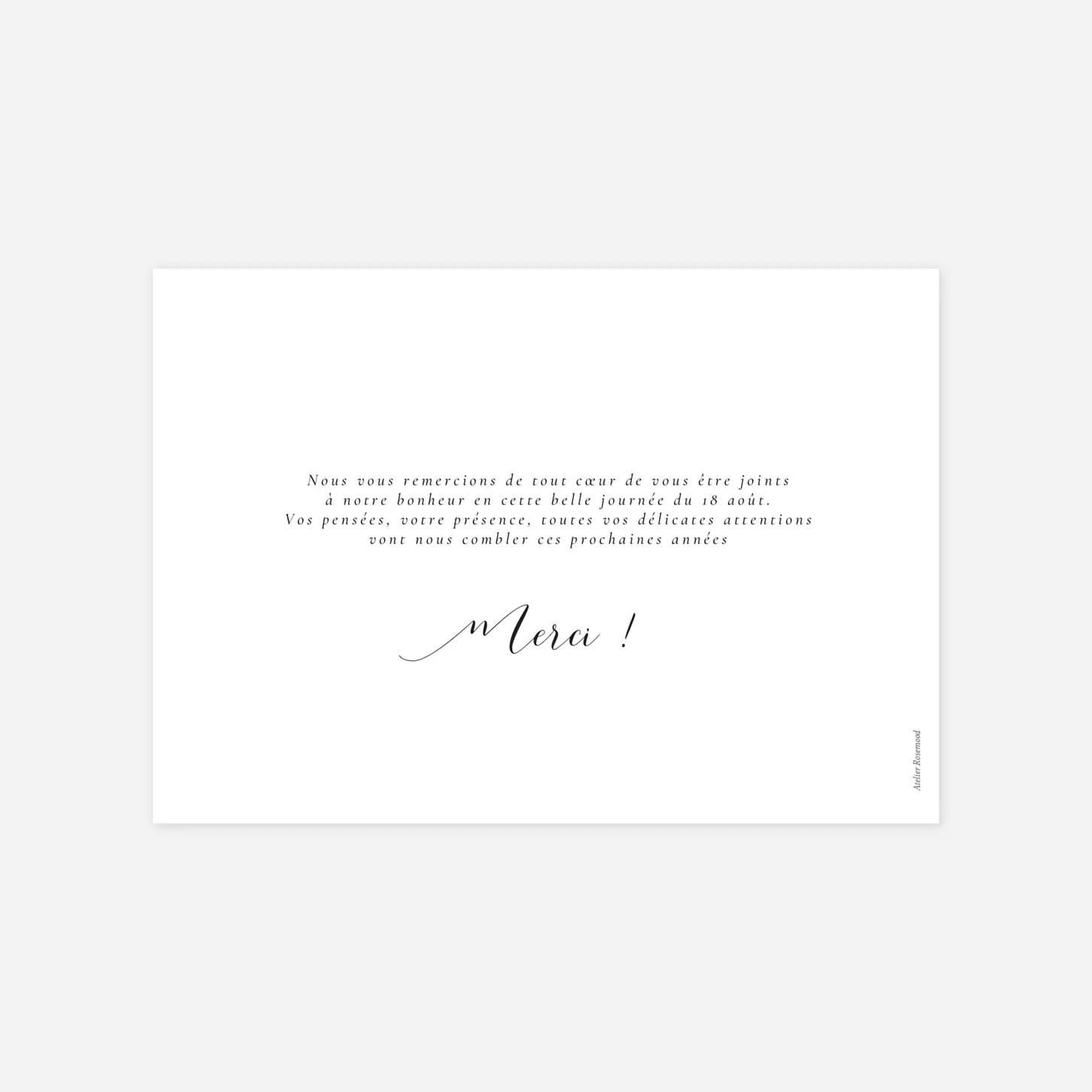 Carte de remerciements Bloomy
