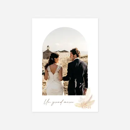 Carte de remerciements Bouquet bohéme II