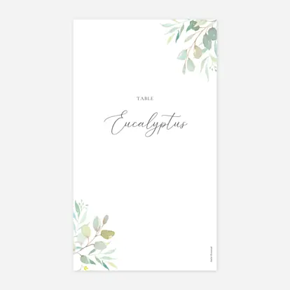 Marque-table mariage Bouquet champêtre