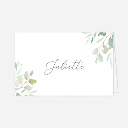 Marque-place mariage Bouquet champêtre