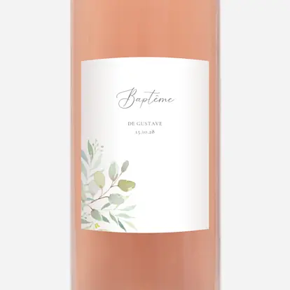 Étiquette pour bouteille Bouquet champêtre
