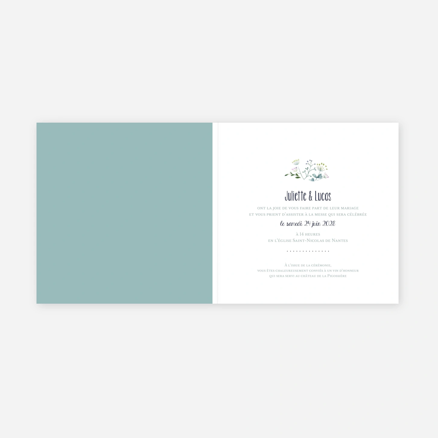Faire-part mariage Bouquet sauvage
