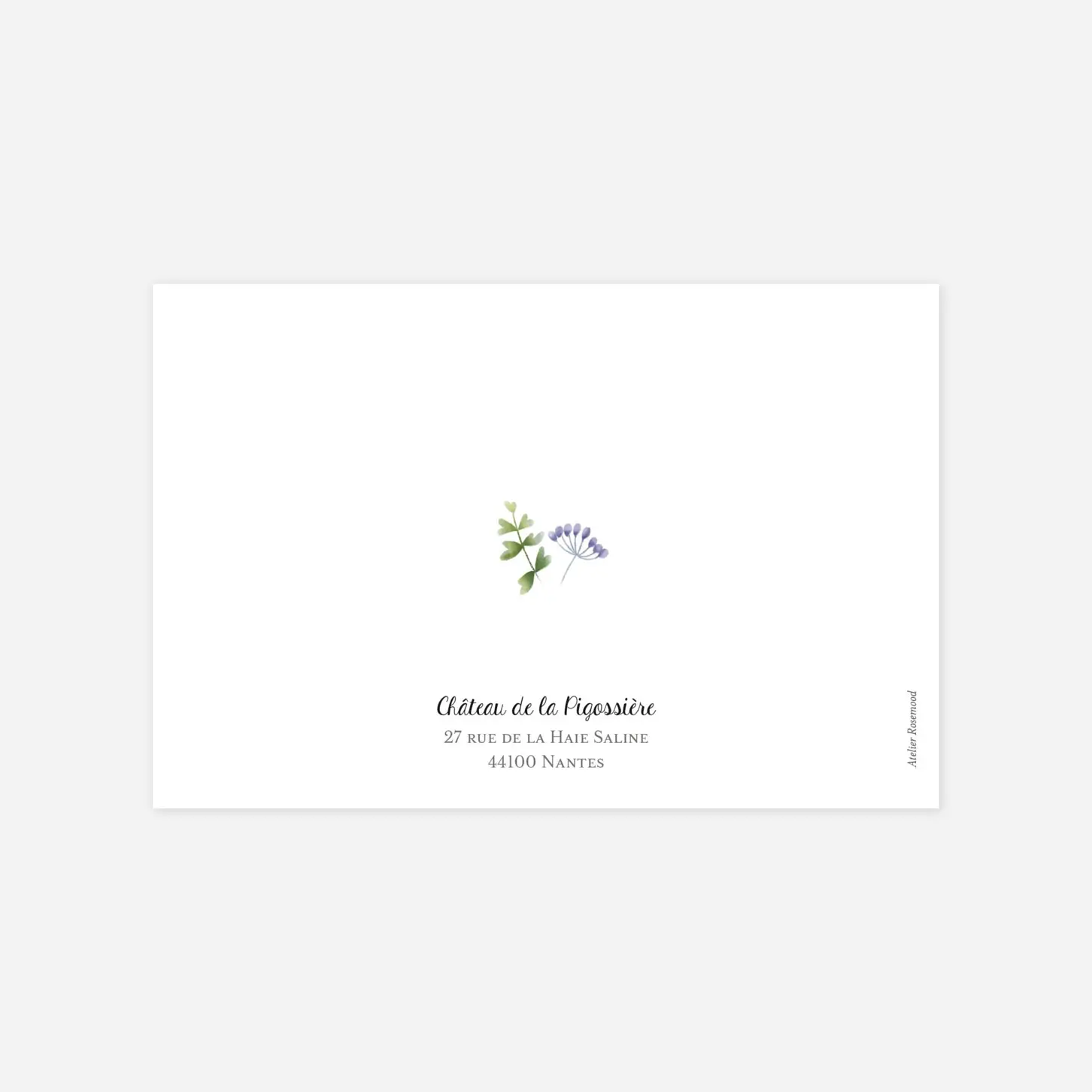 Carton d'invitation Bouquet sauvage