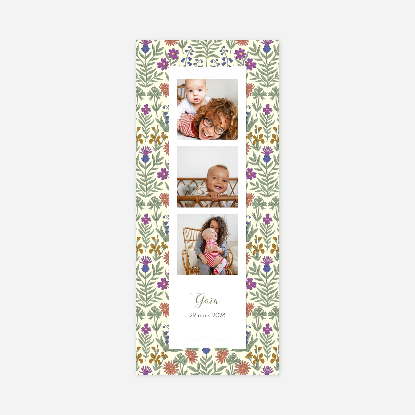 Faire-part naissance Botanique