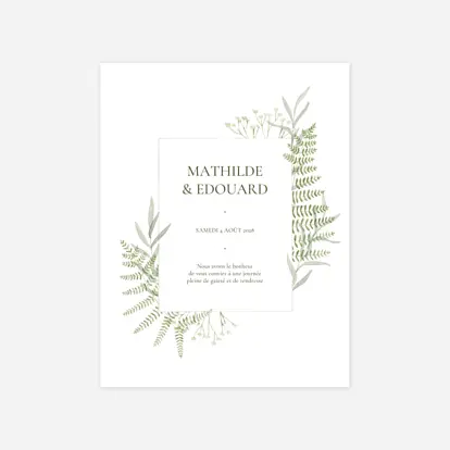 Faire-part mariage Botanique