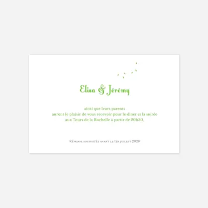 Carton d'invitation Bouquet