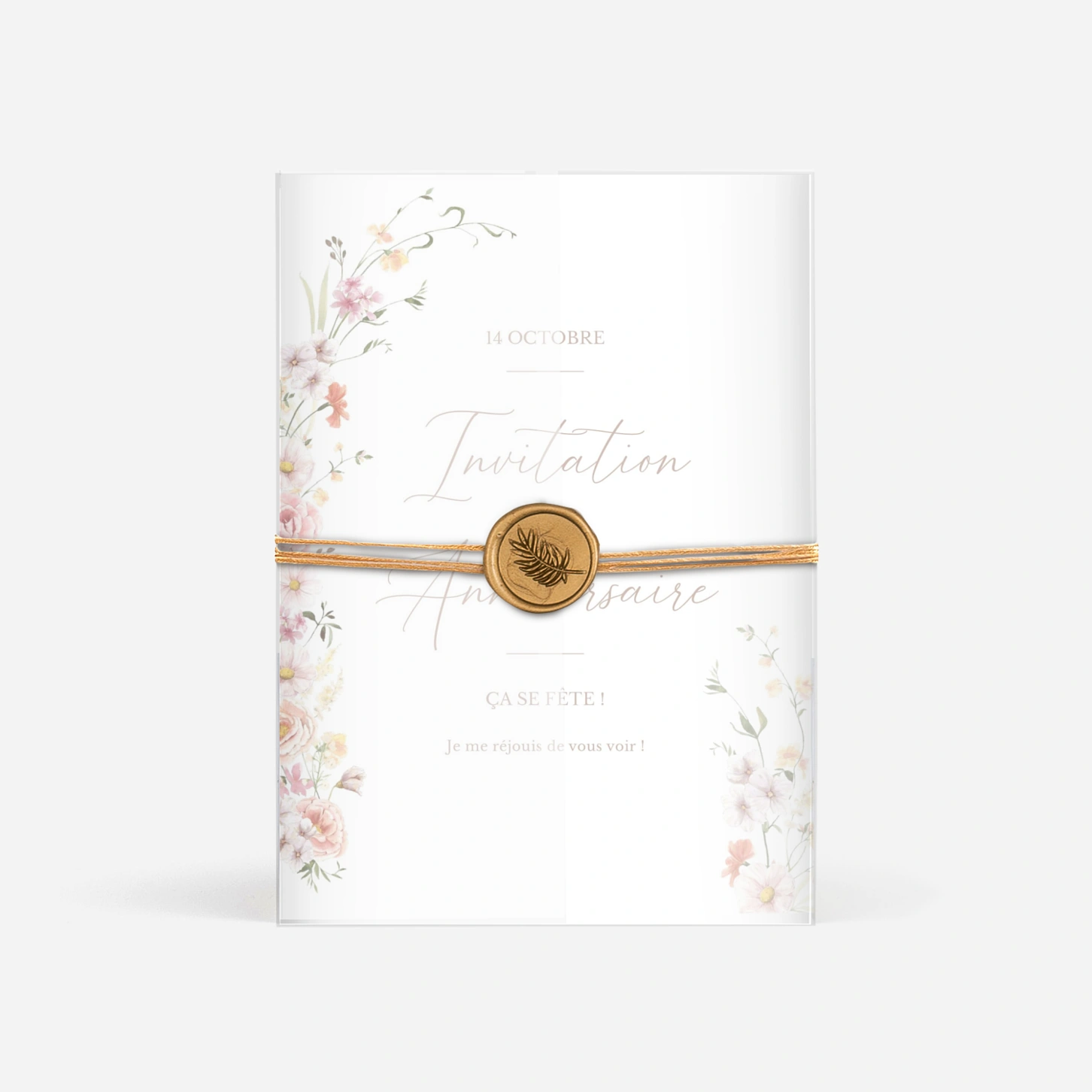 invitation anniversaire Bouquet printanier