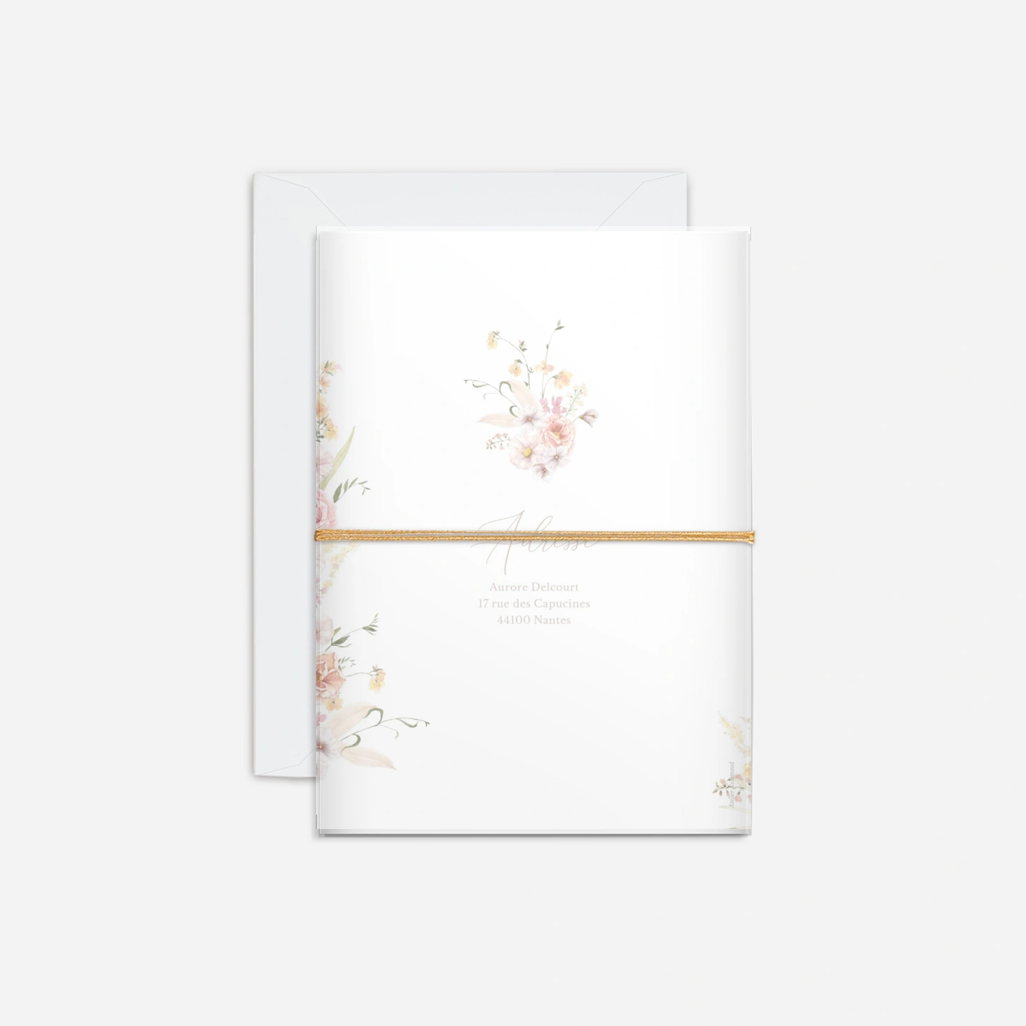 invitation anniversaire Bouquet printanier