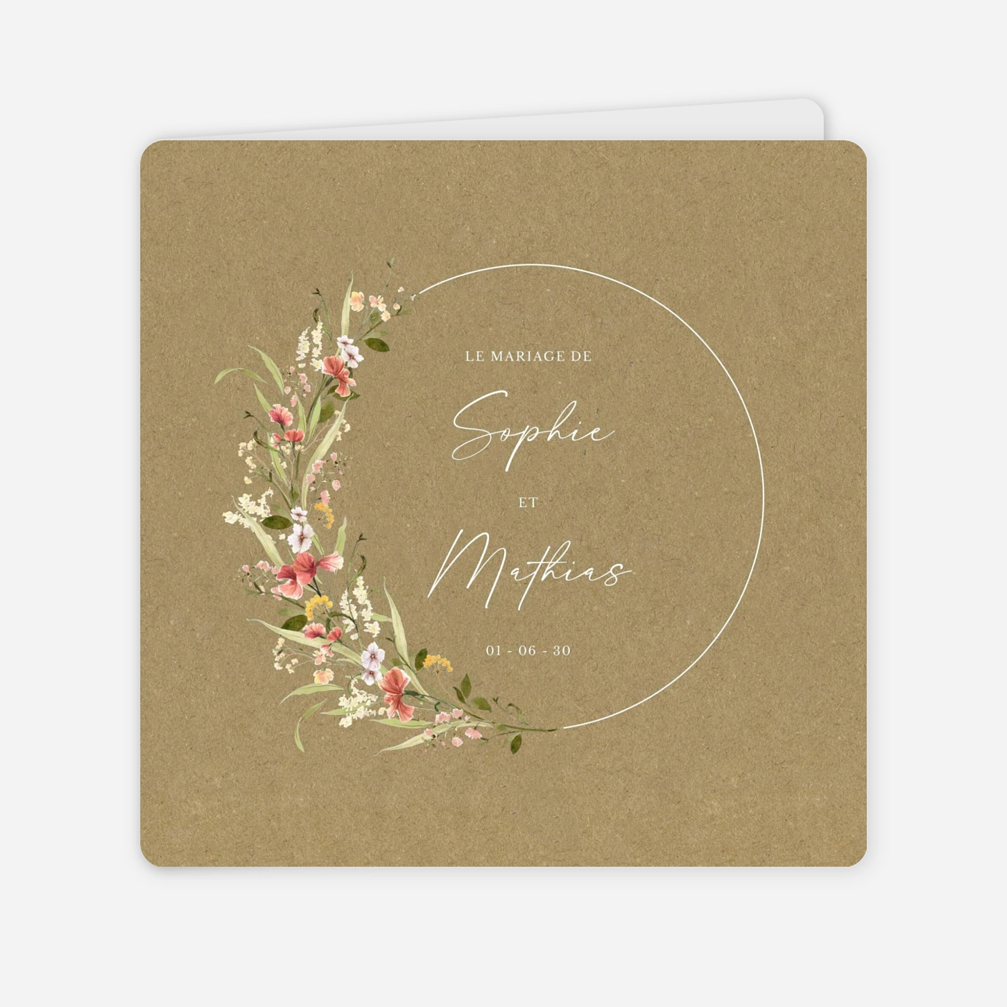Faire-part mariage Bouquet printanier