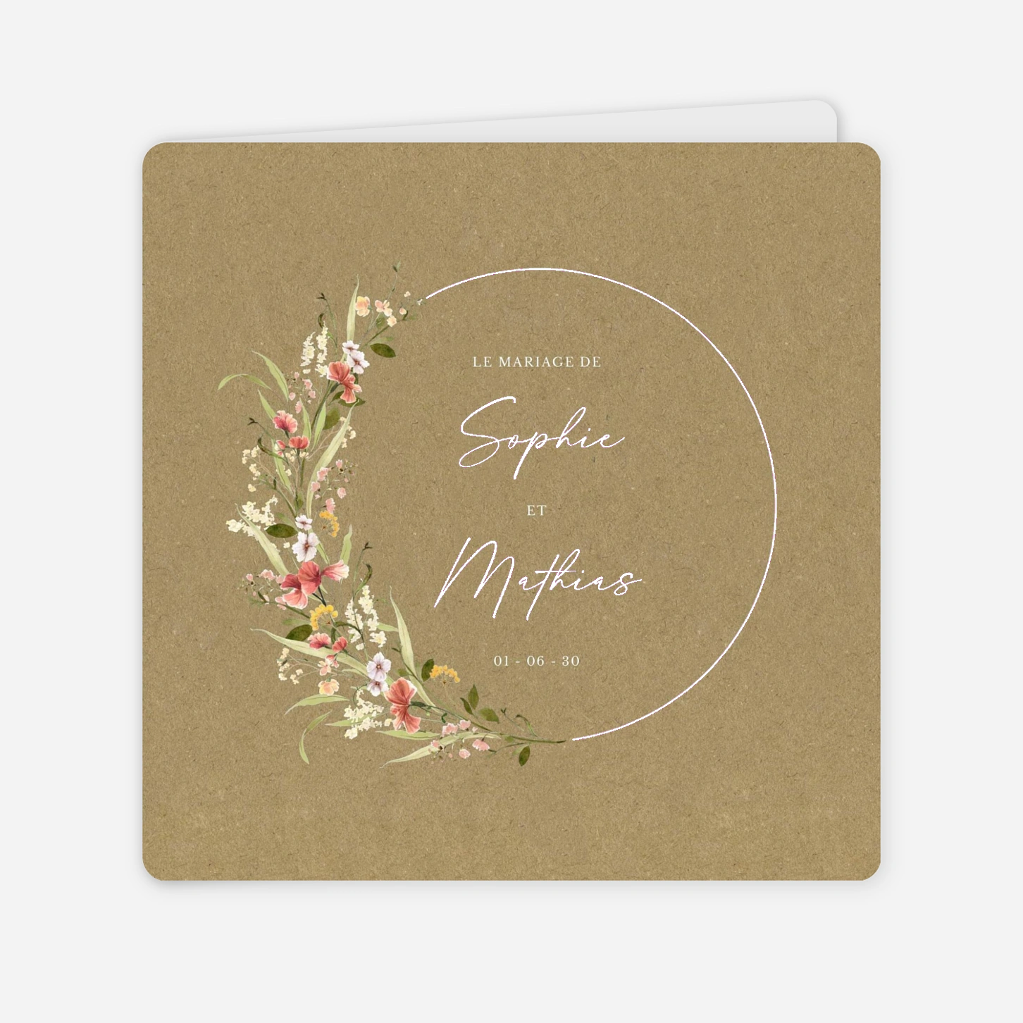 Faire-part mariage Bouquet printanier