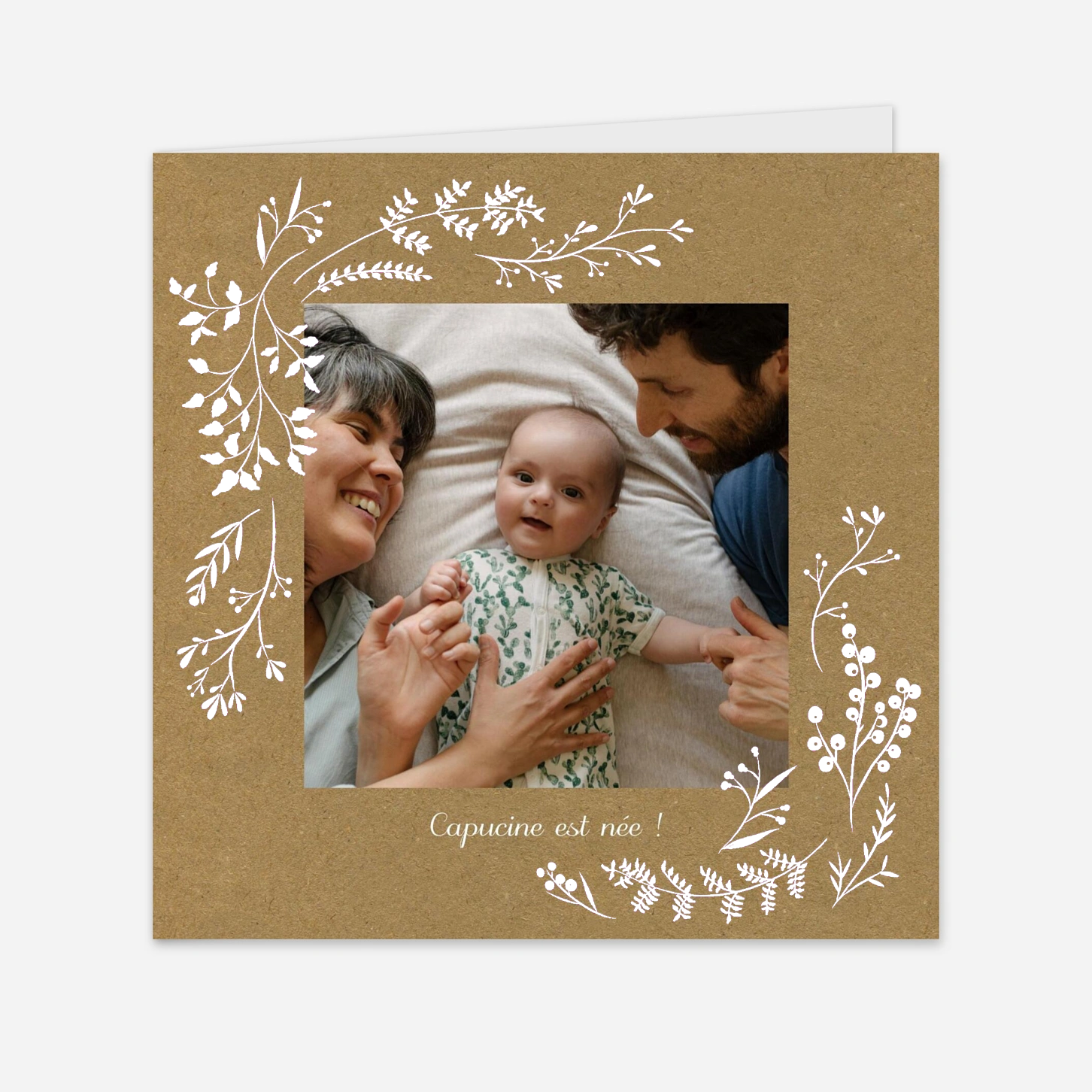 Faire-part naissance Brins d'hiver