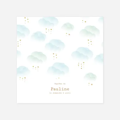 Faire-part baptême Brume