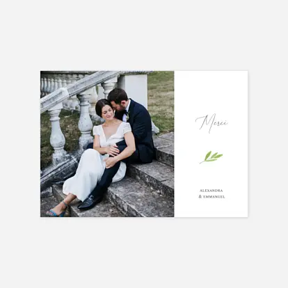 Carte de remerciements Bucolique