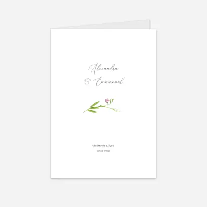 Livret de messe mariage Bucolique