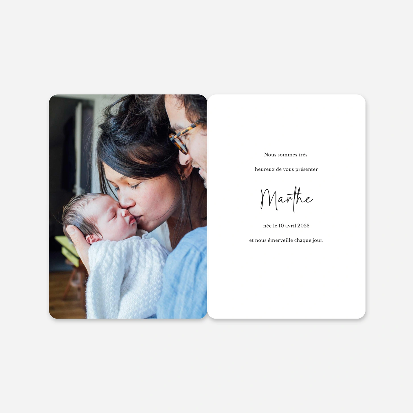 Faire-part naissance Beaux pictogrammes