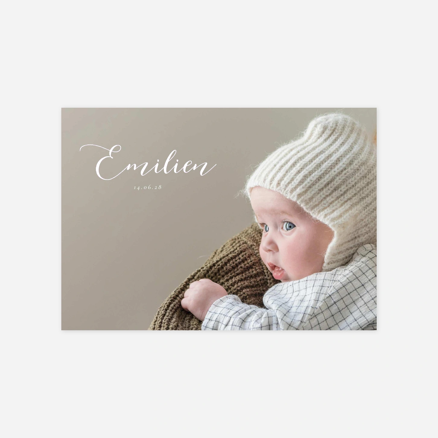 Faire-part naissance Calligraphie