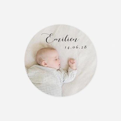 Stickers naissance Calligraphie