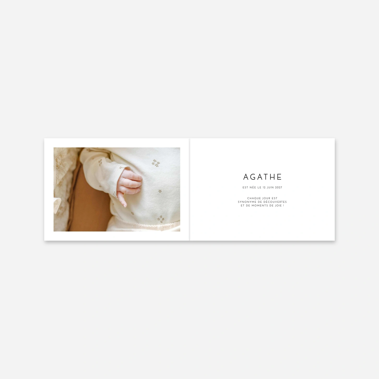 Faire-part naissance Cartouche pictos